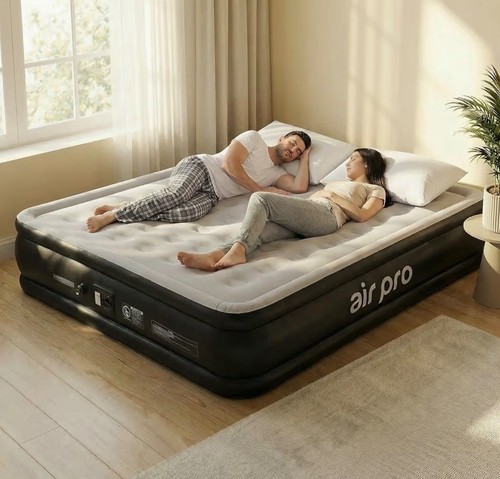 King size air bed with - air,