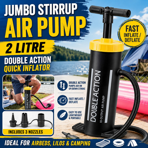 Jumbo stirrup air pump litre - air,